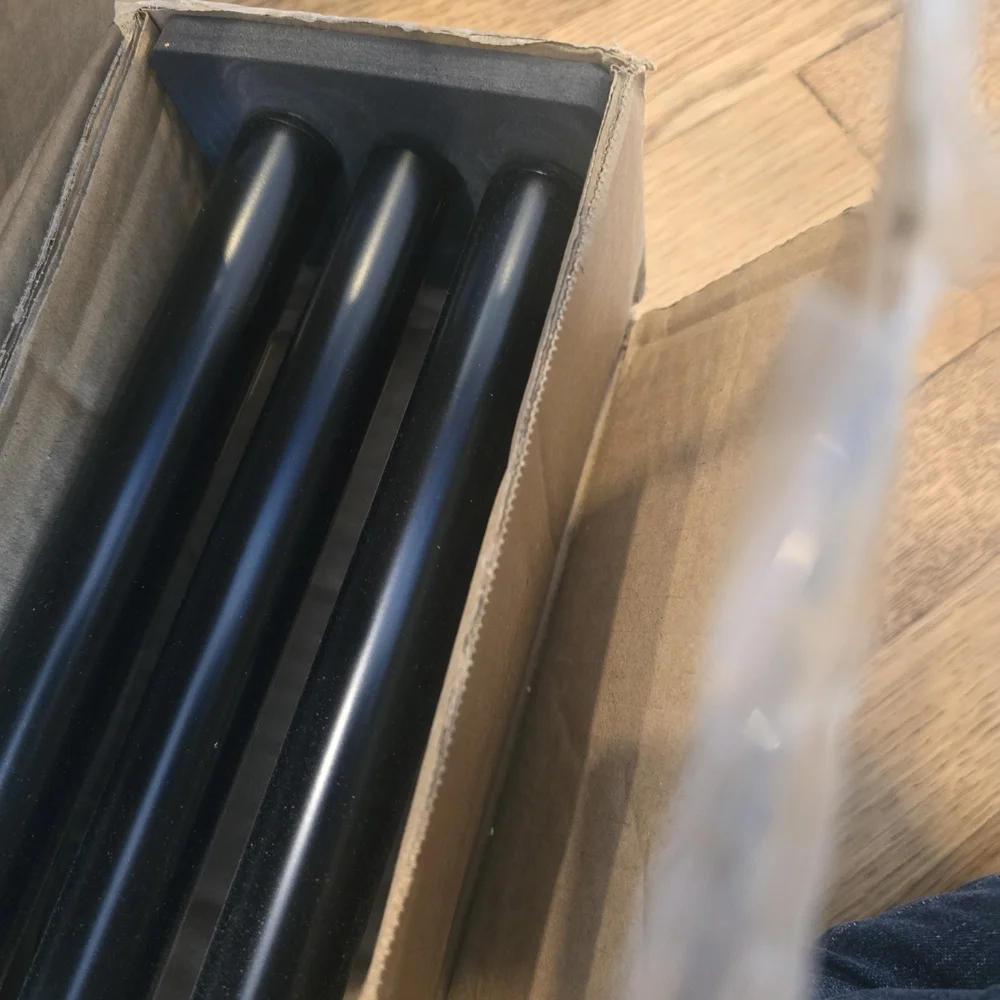 Crate&Barrel Black Curtain Rod Brackets Set 120-170 Inches